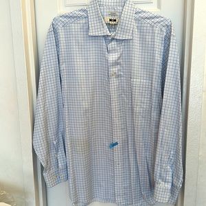 Joseph Abboud regular cuff dress shirt 17.5 34/35 100% Egyptian Cotton